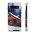 Cozy Christmas Cabin in the Snow - Impact Resistant Phone Case Samsung Galaxy S10 Glossy